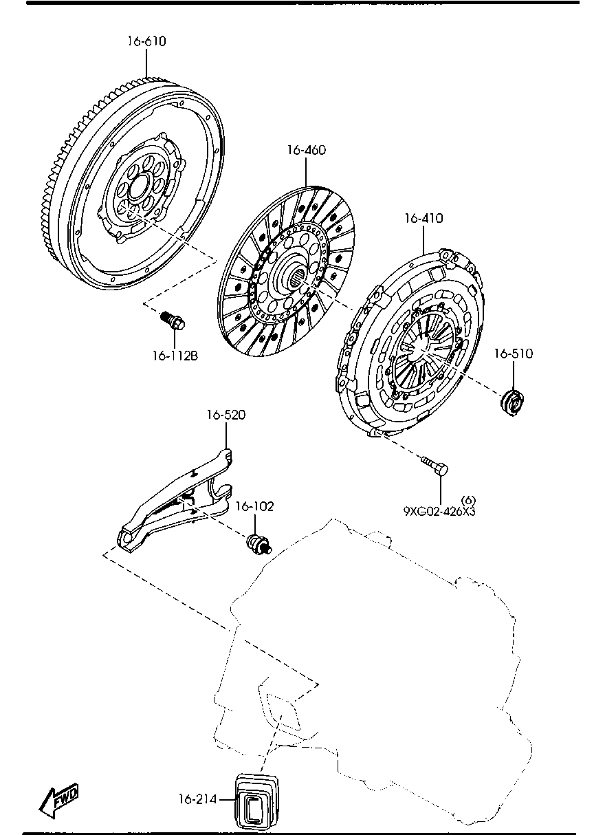 MAZDA RF30-16-460B - Kytkinlevy inparts.fi