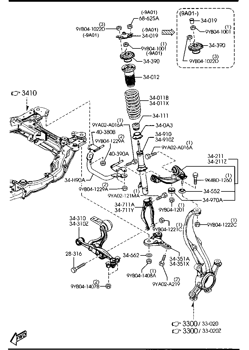 MAZDA GS1D-34-012A - Pölysuojasarja, iskunvaimennin inparts.fi