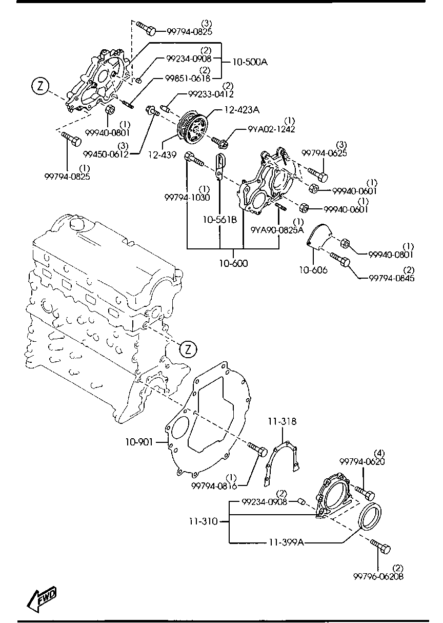 MAZDA F802-11-399 - Akselitiiviste, kampiakseli inparts.fi