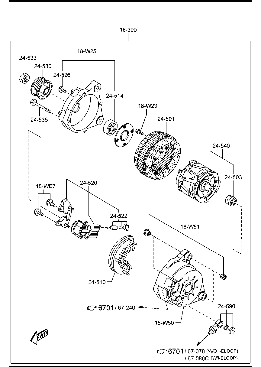 MAZDA PE01-18-300 - Laturi inparts.fi