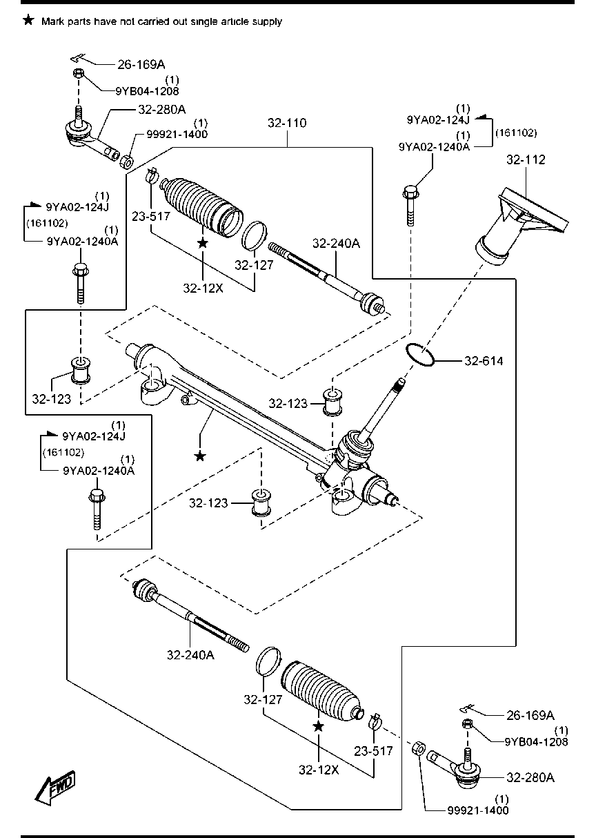 MAZDA KD31-32-240A - Raidetangon pää, suora inparts.fi