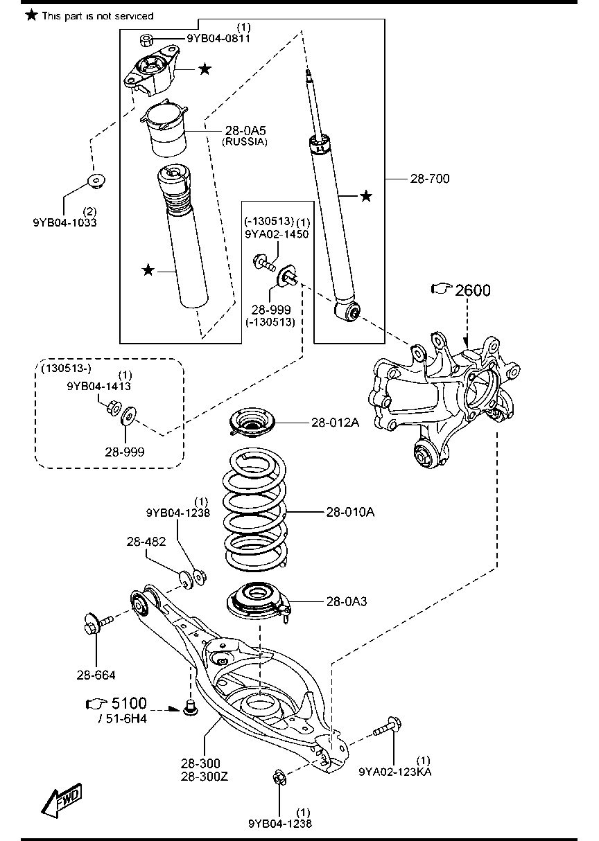 MAZDA KF69-28-910A - Iskunvaimennin inparts.fi