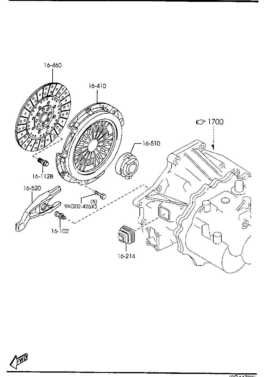 MAZDA RF29-16-460 - Kytkinlevy inparts.fi