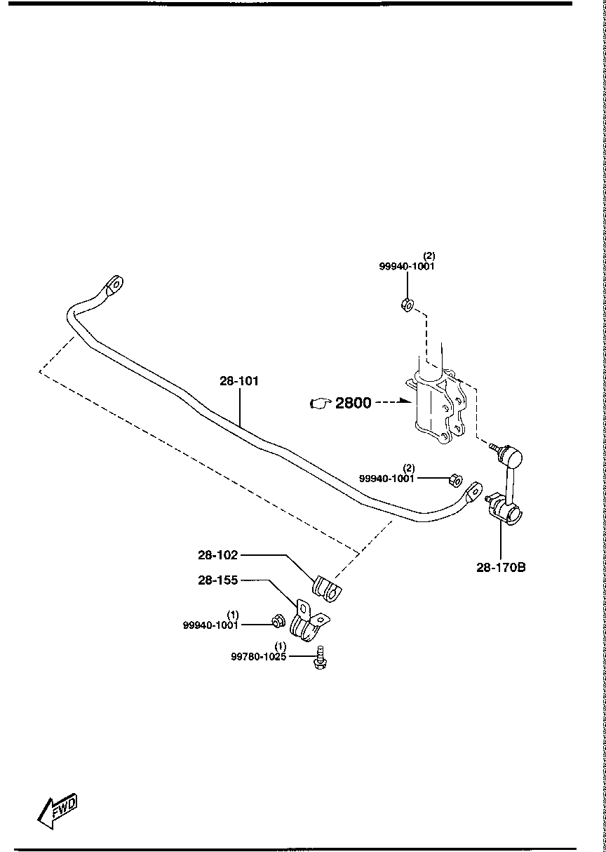 Honda GE4T-28-170 - Tanko, kallistuksenvaimennin inparts.fi