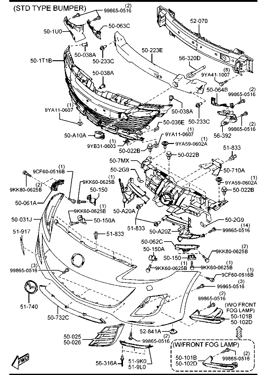 MAZDA BCD2-50-C21B - Ritilä inparts.fi