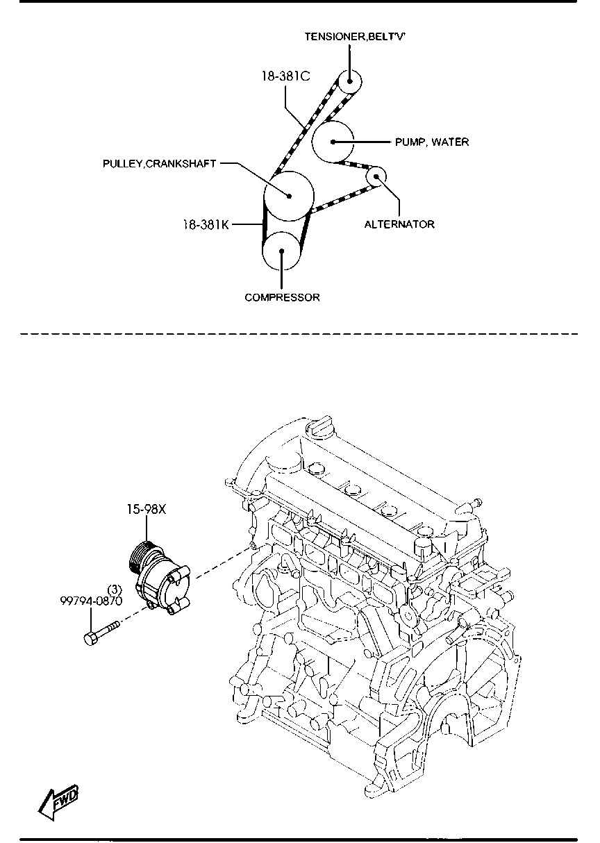 MAZDA L372-15-980B - Hihnankiristin, moniurahihna inparts.fi