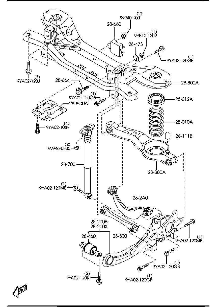 MAZDA C2Y6-28-46X - Tukivarren hela inparts.fi