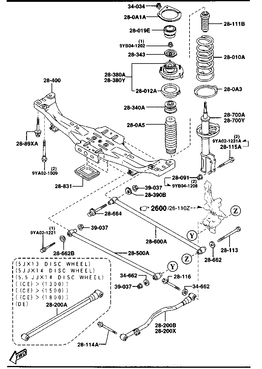 MAZDA BC1E-28-700D - Iskunvaimennin inparts.fi