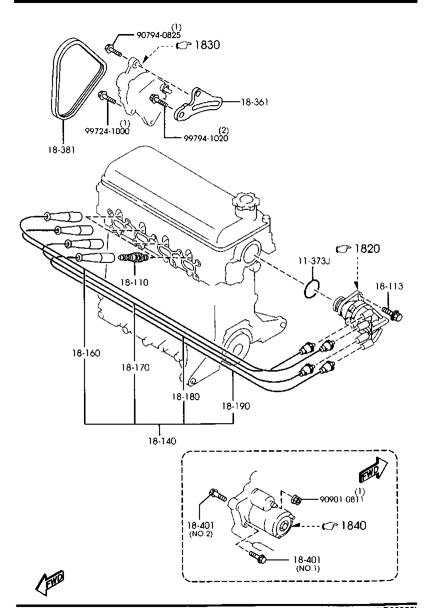 MAZDA B587-18-381 - Moniurahihna inparts.fi