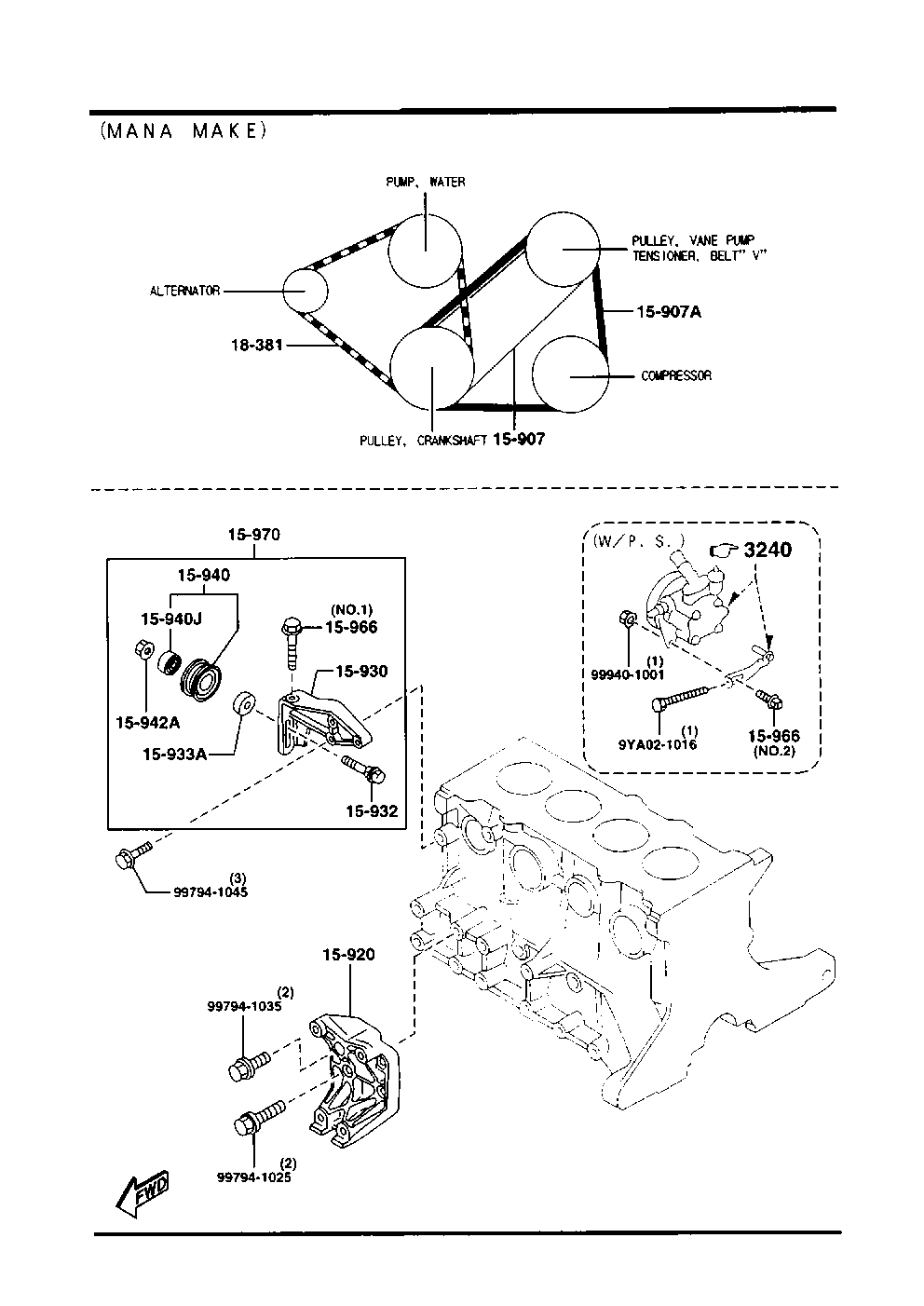 MAZDA B6BF-15-907 - Moniurahihna inparts.fi