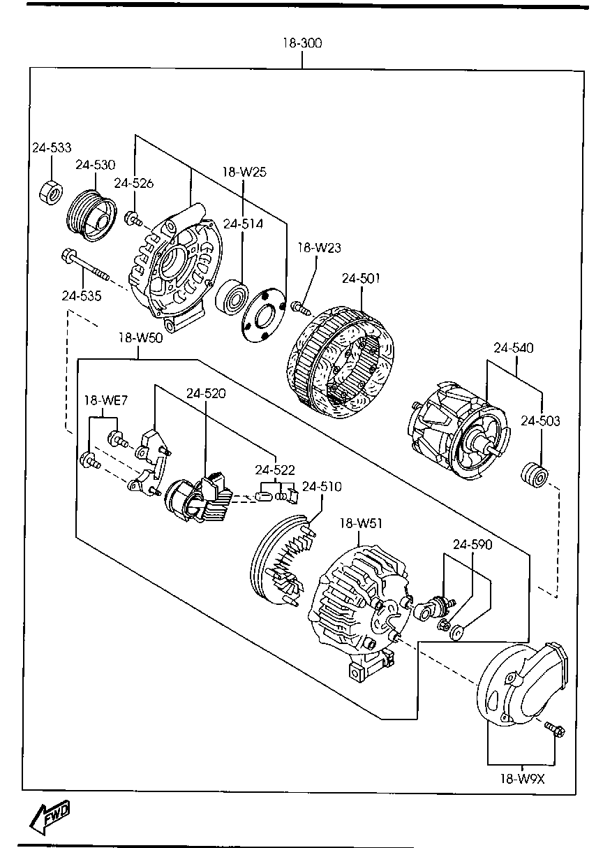 MAZDA L3P9-18-300A - Laturi inparts.fi