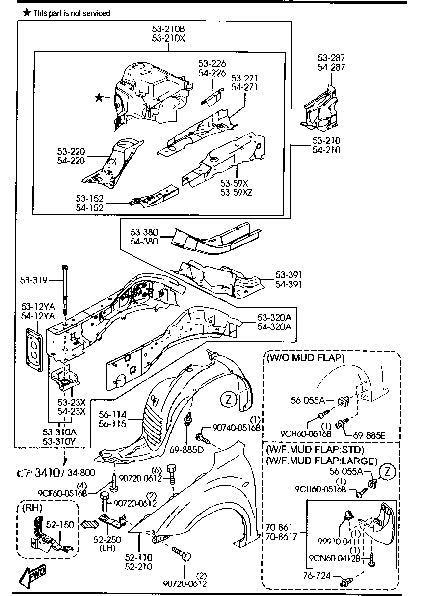 MAZDA GJ6A-52-111E - Lokasuoja inparts.fi