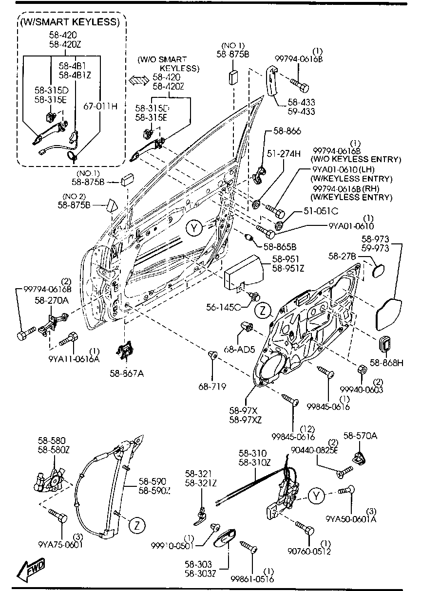 MAZDA GJ6A-59-590F - Lasinnostin inparts.fi