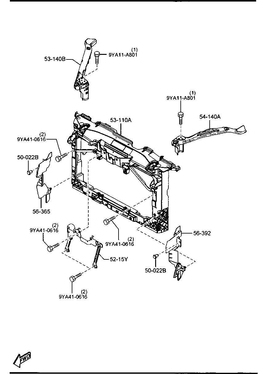 MAZDA GS1D-56-251 - Jäähdyttimen säleikkö inparts.fi