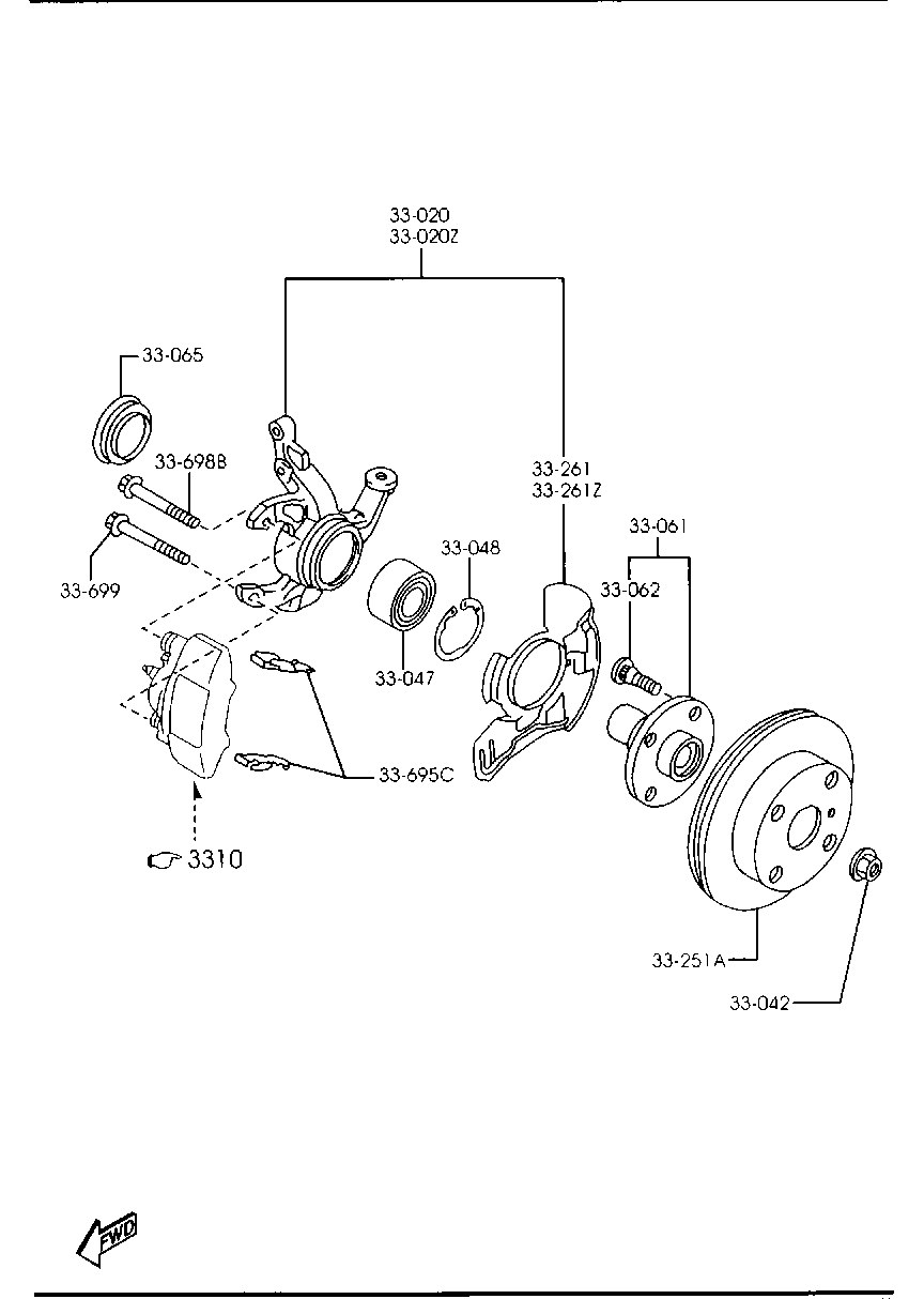 MAZDA BR70-33-25XC - Jarrulevy inparts.fi