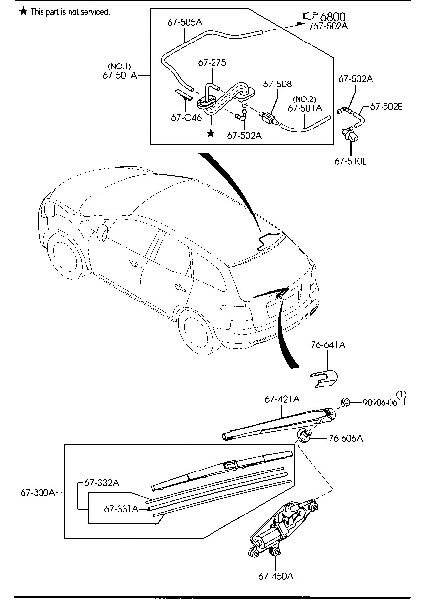 MAZDA G22E-67-330 - Pyyhkijänsulka inparts.fi