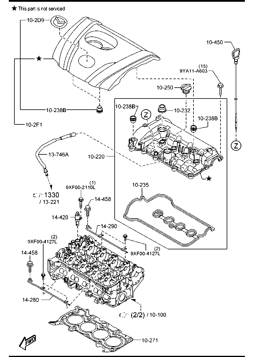 MAZDA PE01-10-235 - Tiiviste, venttiilikoppa inparts.fi