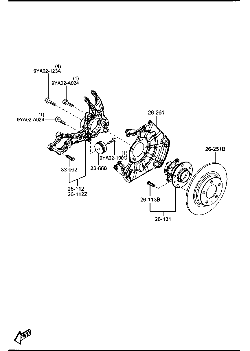 MAZDA J00Y-33-062 - Pyöränpultit inparts.fi