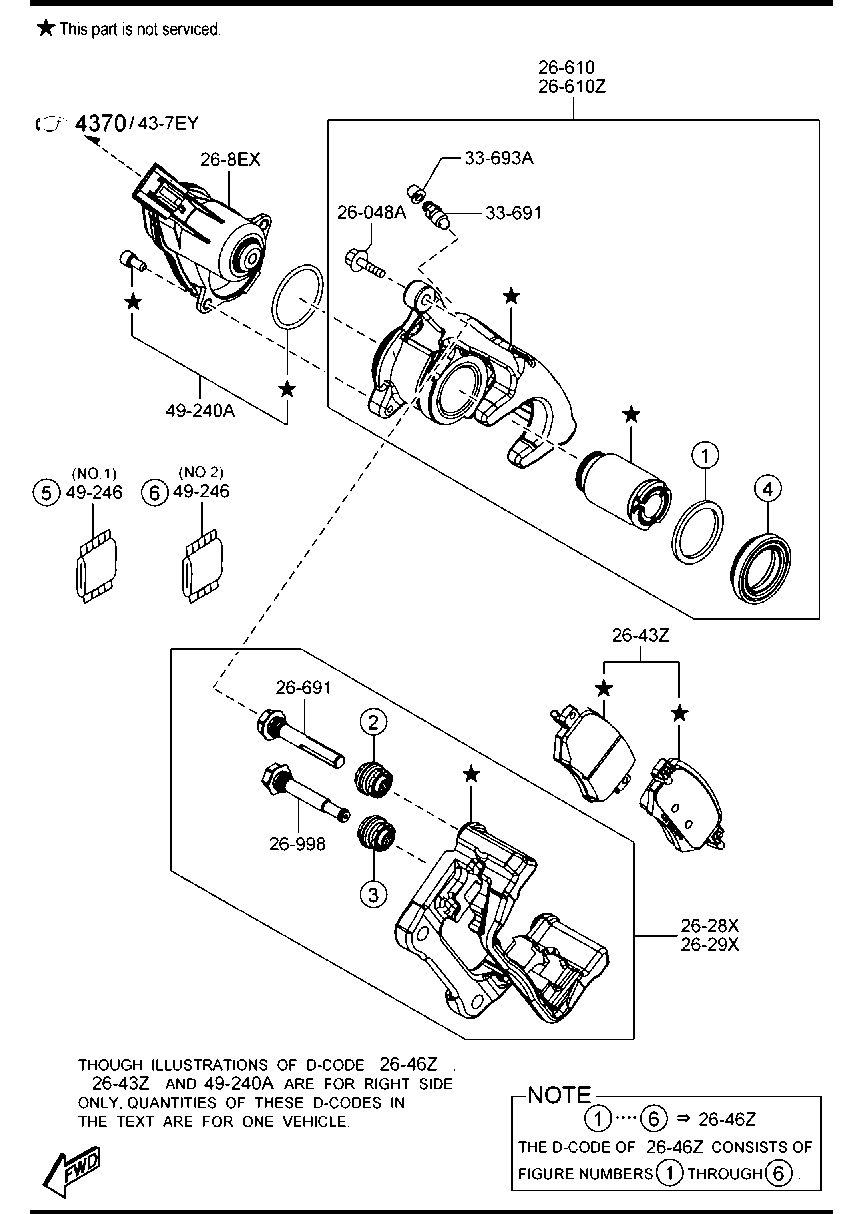 MAZDA GMY0-26-43ZA - Jarrupala, levyjarru inparts.fi