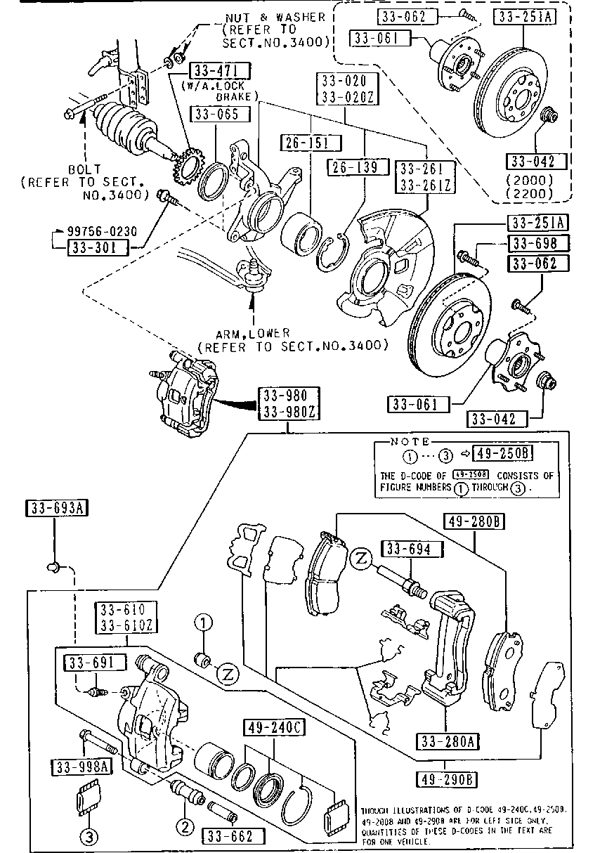 MAZDA 0233-33-691 - Tarvikesarja, jarrupala inparts.fi