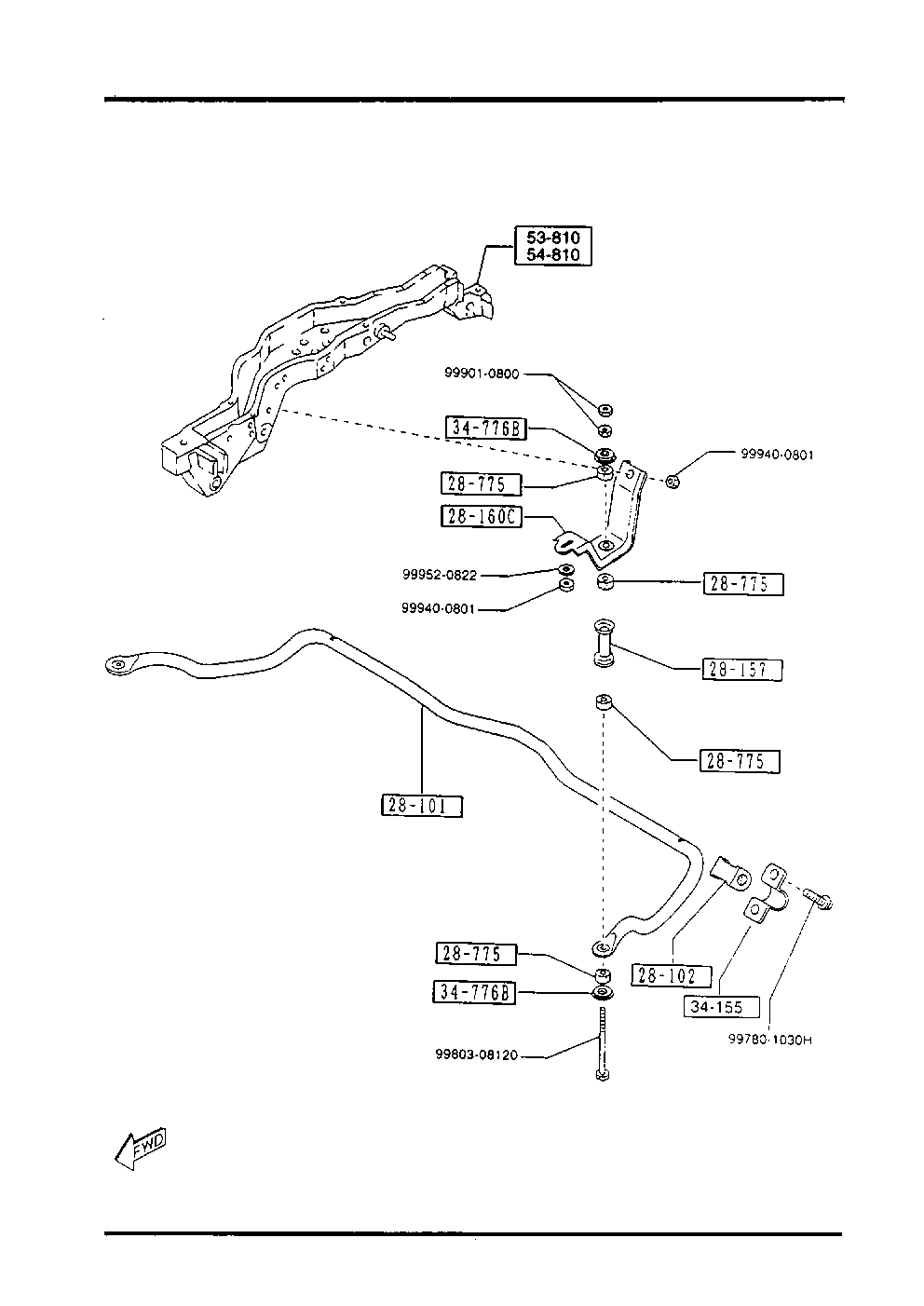 MAZDA LB82-28-775 - Tanko, kallistuksenvaimennin inparts.fi