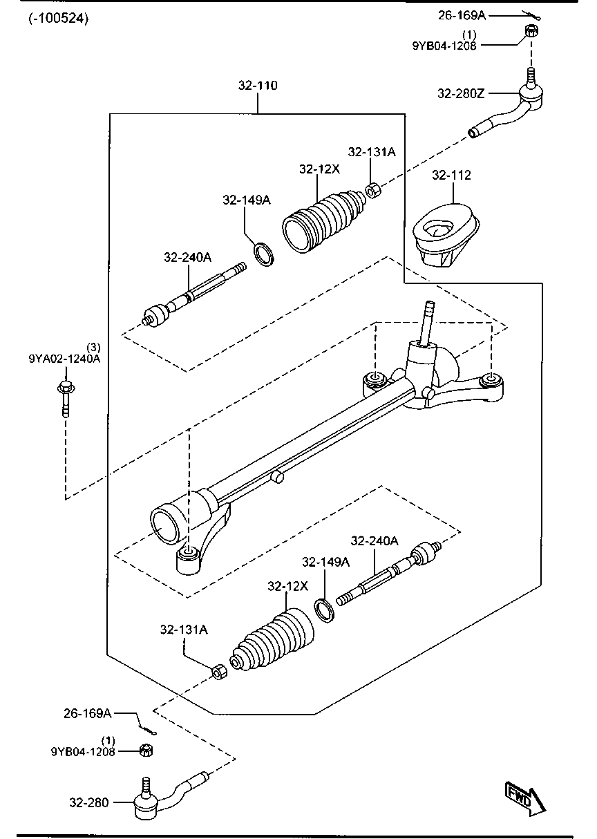 FORD D651-32-240 - Raidetangon pää, suora inparts.fi