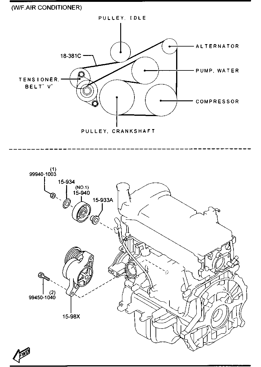 MAZDA ZJ38-15-909C - Moniurahihna inparts.fi