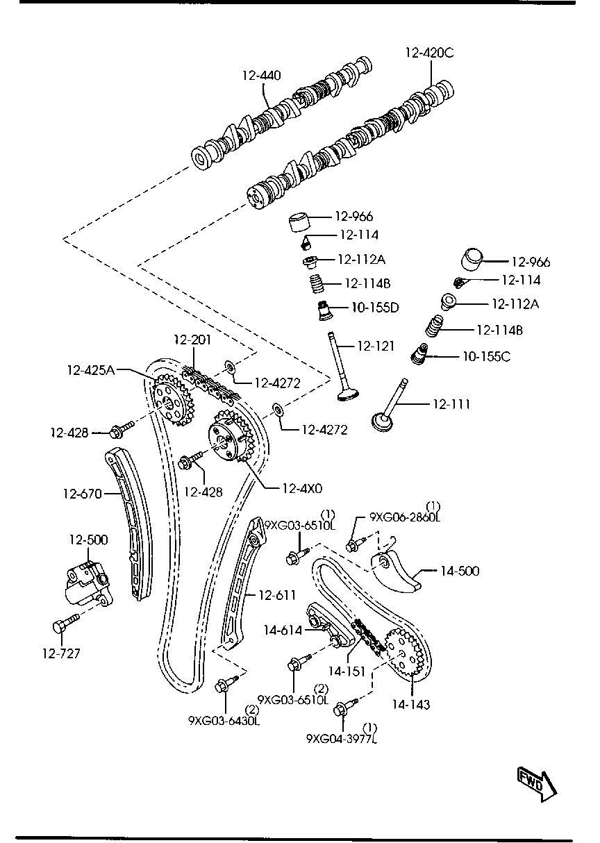 MAZDA L3K9-12-671 - Jakoketjusarja inparts.fi