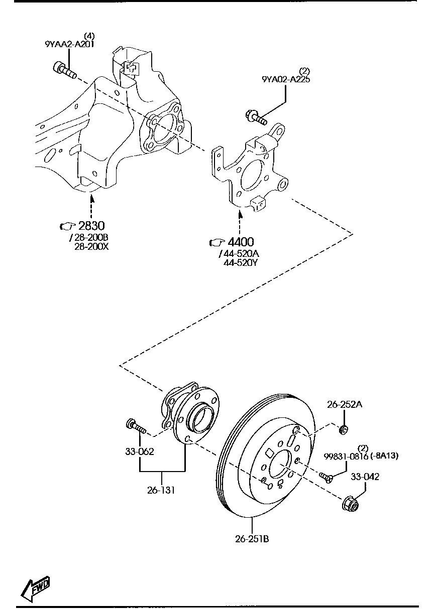 MAZDA G33S-26-15X - Pyöränlaakerisarja inparts.fi