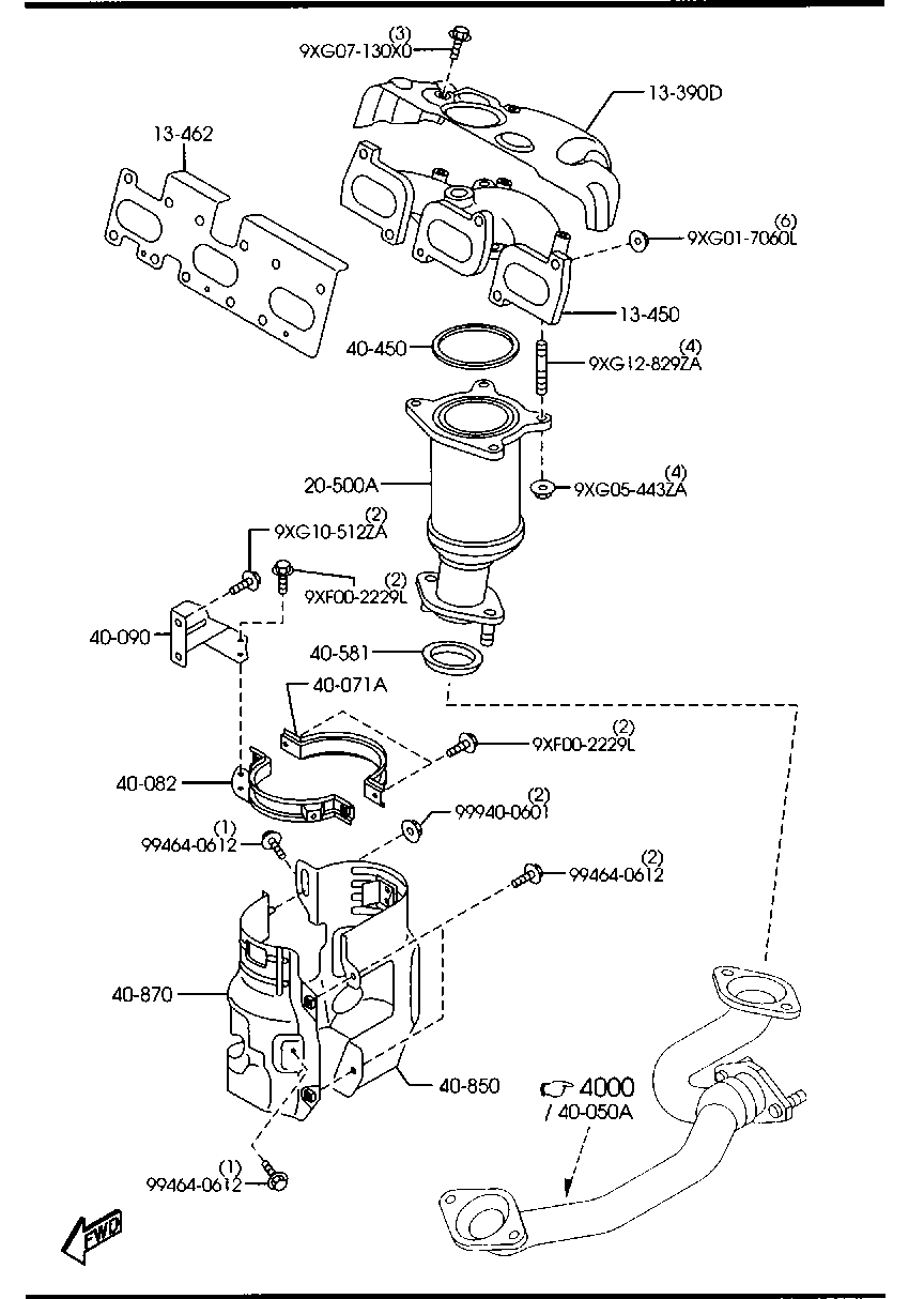 MAZDA CY01-13-460A - Tiiviste, pakosarja inparts.fi