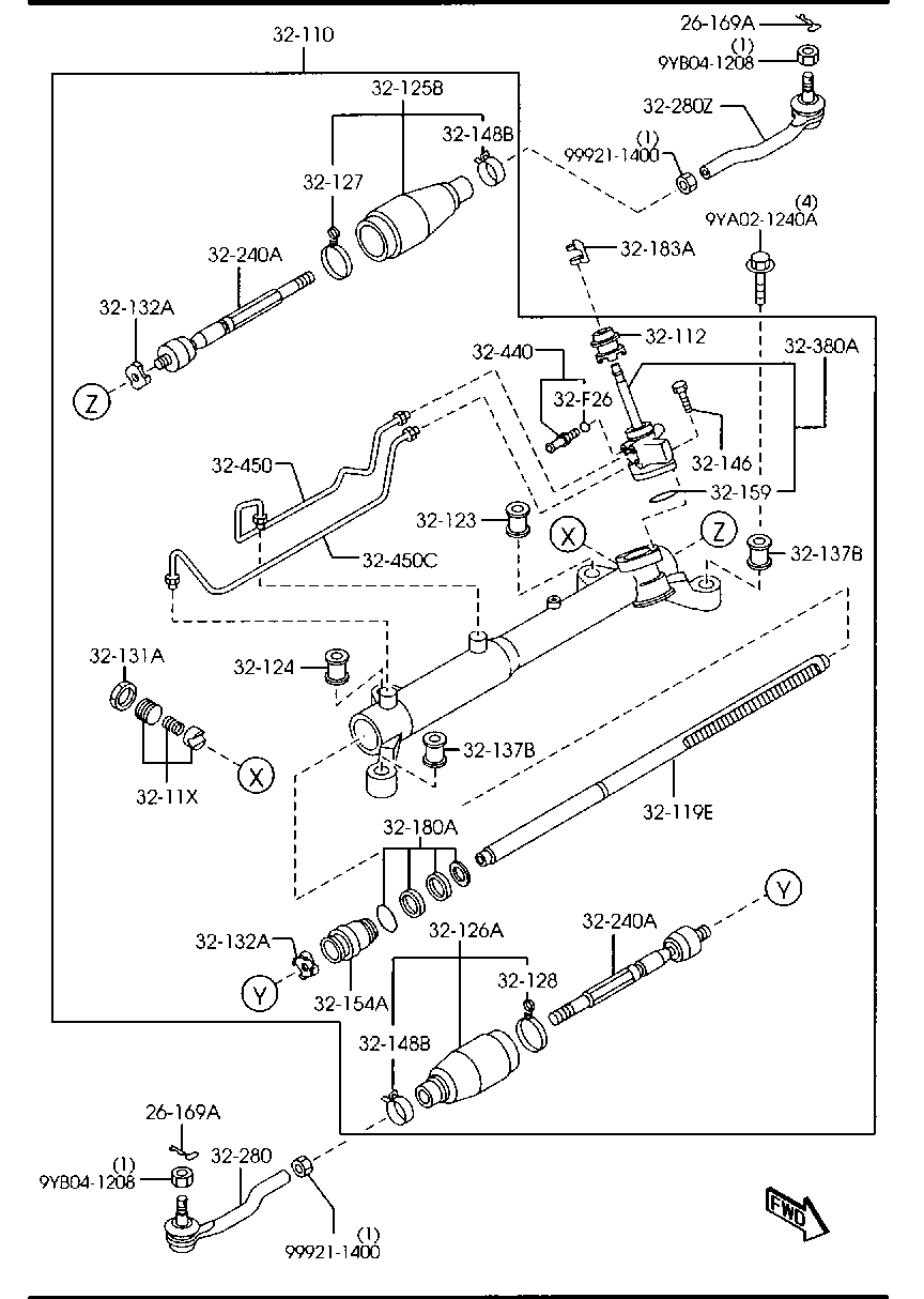 MAZDA TD11-32-280 - Raidetangon pää inparts.fi