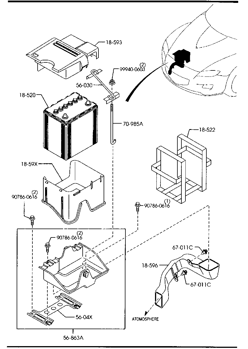 MAZDA KF03-18-520A - Käynnistysakku inparts.fi