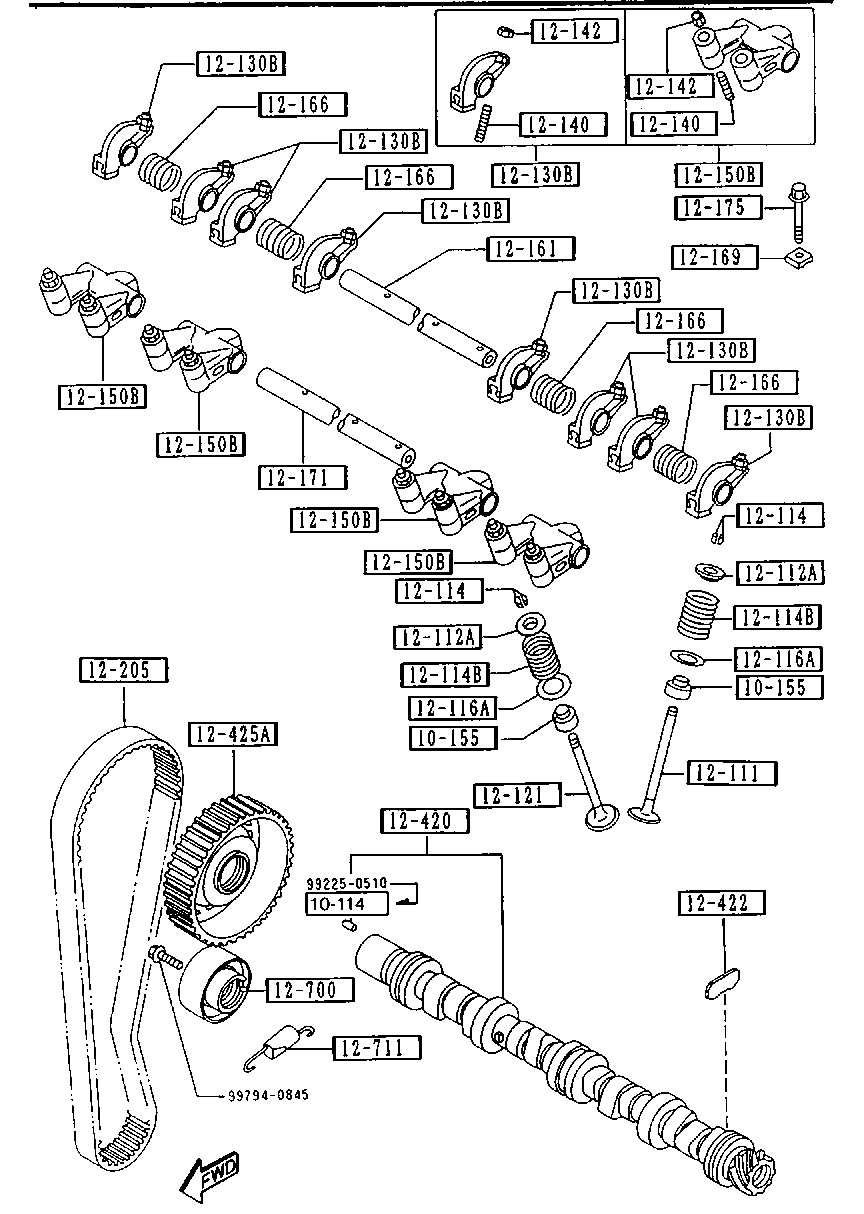 KIA B630-12-700D - Kiristysrulla, hammashihnat inparts.fi