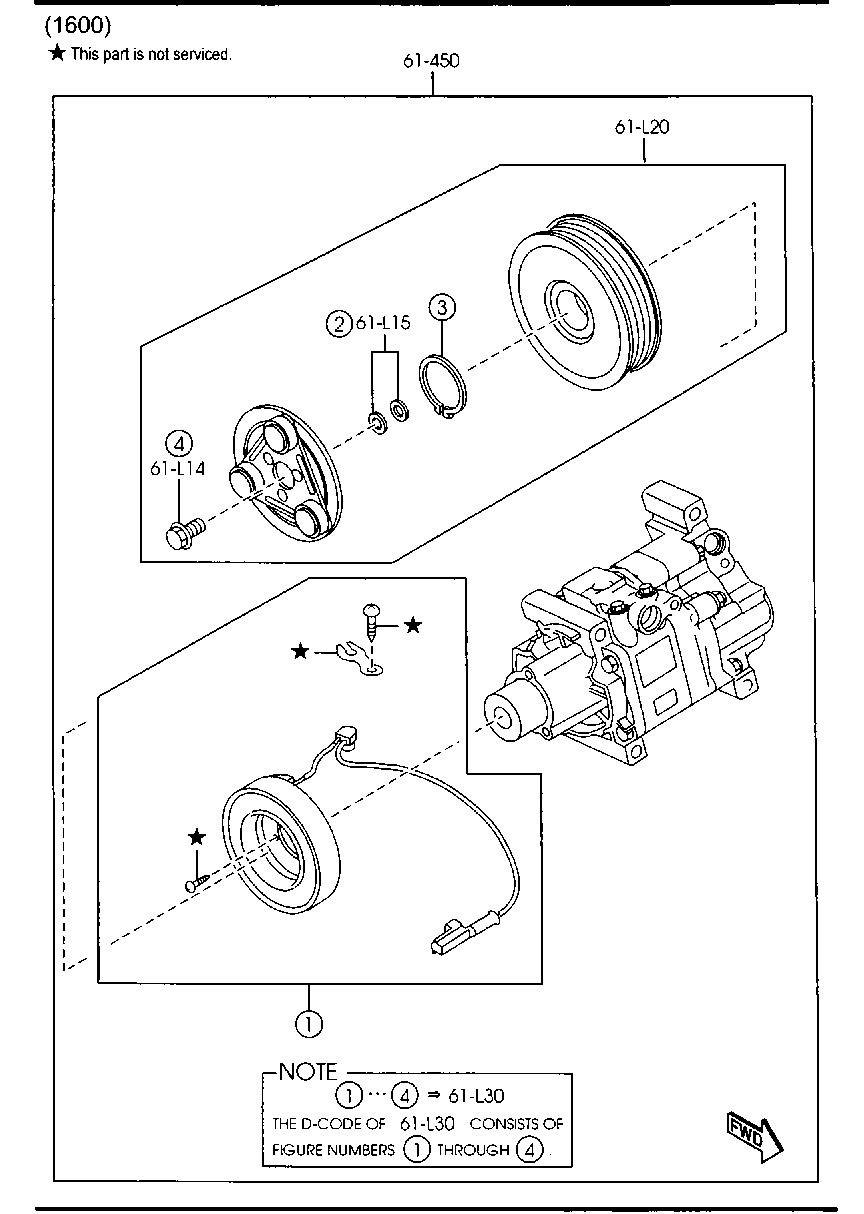 MAZDA BBP2-61-450A - Kompressori, ilmastointilaite inparts.fi