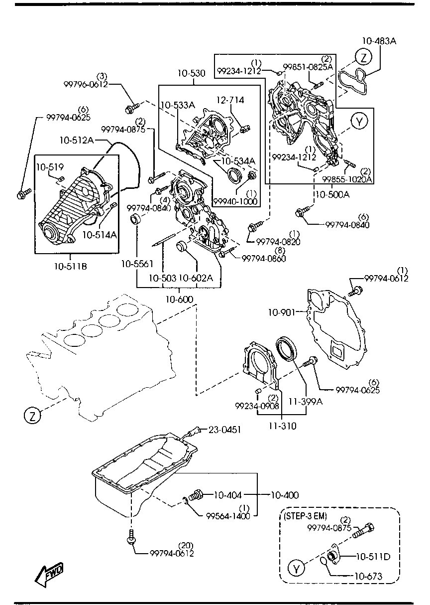 MAZDA WL01-10-602 - Akselitiiviste, kampiakseli inparts.fi