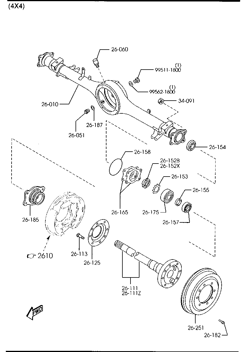 MAZDA UH71-26-175 - Pyöränlaakerisarja inparts.fi