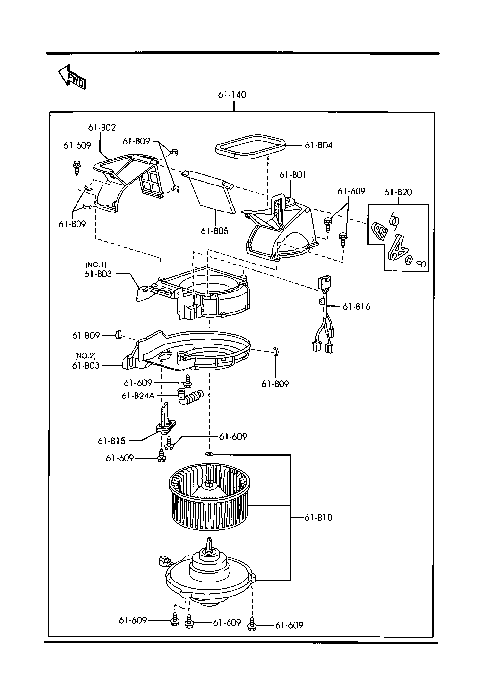 FORD UJ06-61-B10 - Sisätilapuhallin inparts.fi