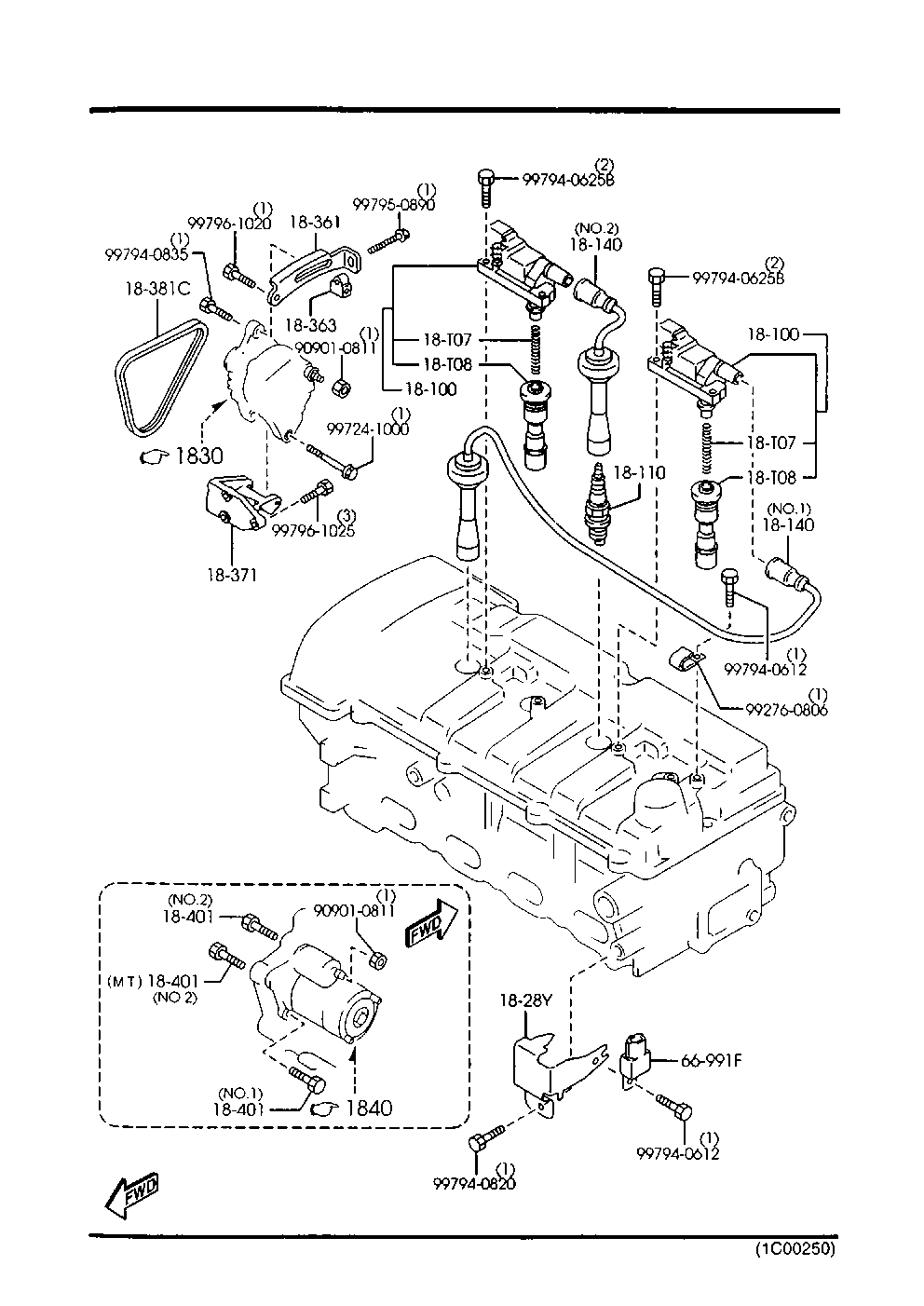 MAZDA FP 85 18 100C - Sytytyspuola inparts.fi