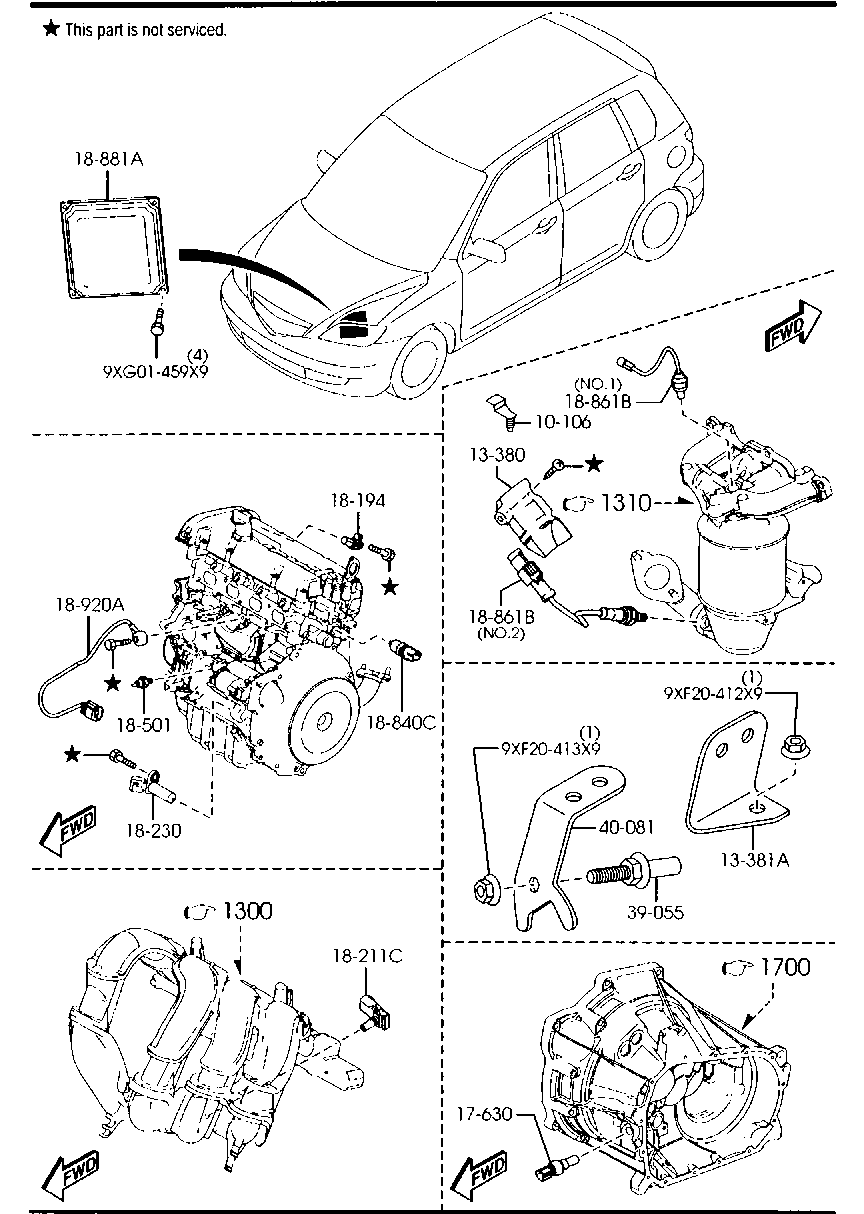 MAZDA GY01-18-840A - Tunnistin, jäähdytysnesteen lämpötila inparts.fi