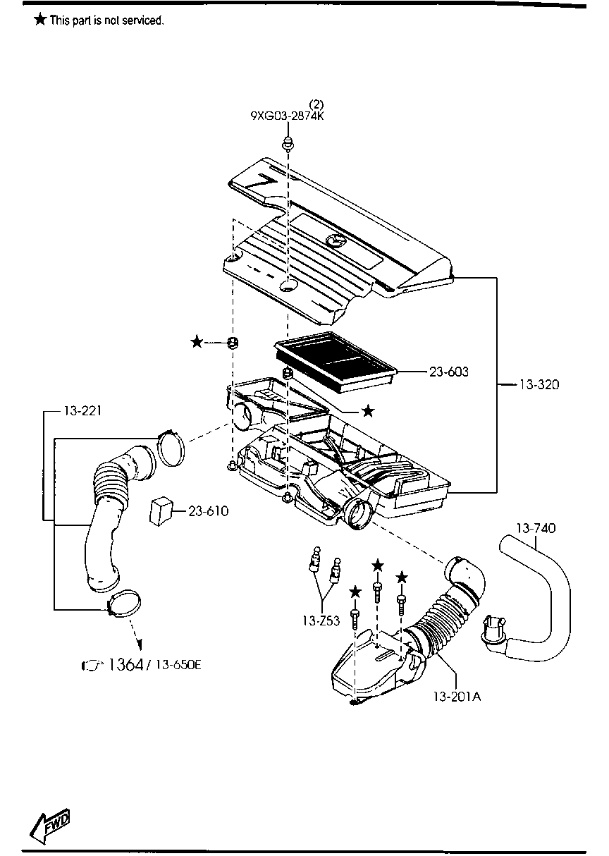 MAZDA C601-13-Z40 - Ilmansuodatin inparts.fi