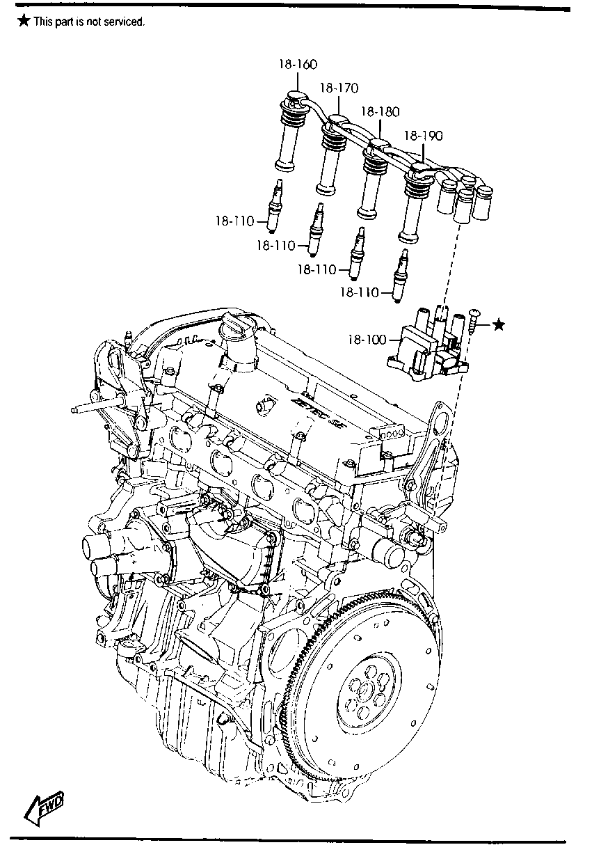 MAZDA C201-18-180A - Sytytysjohtosarja inparts.fi