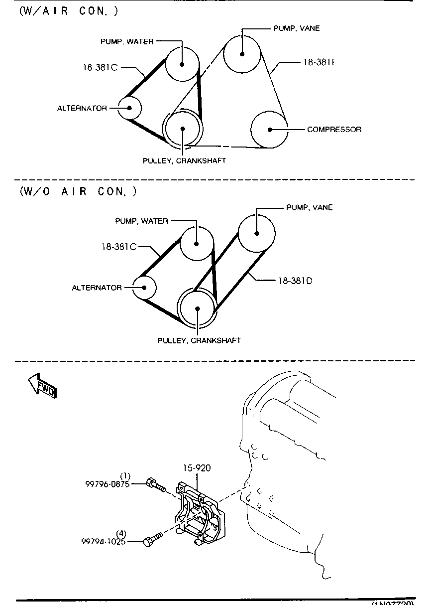 MAZDA BPE8-15-909A - Moniurahihna inparts.fi