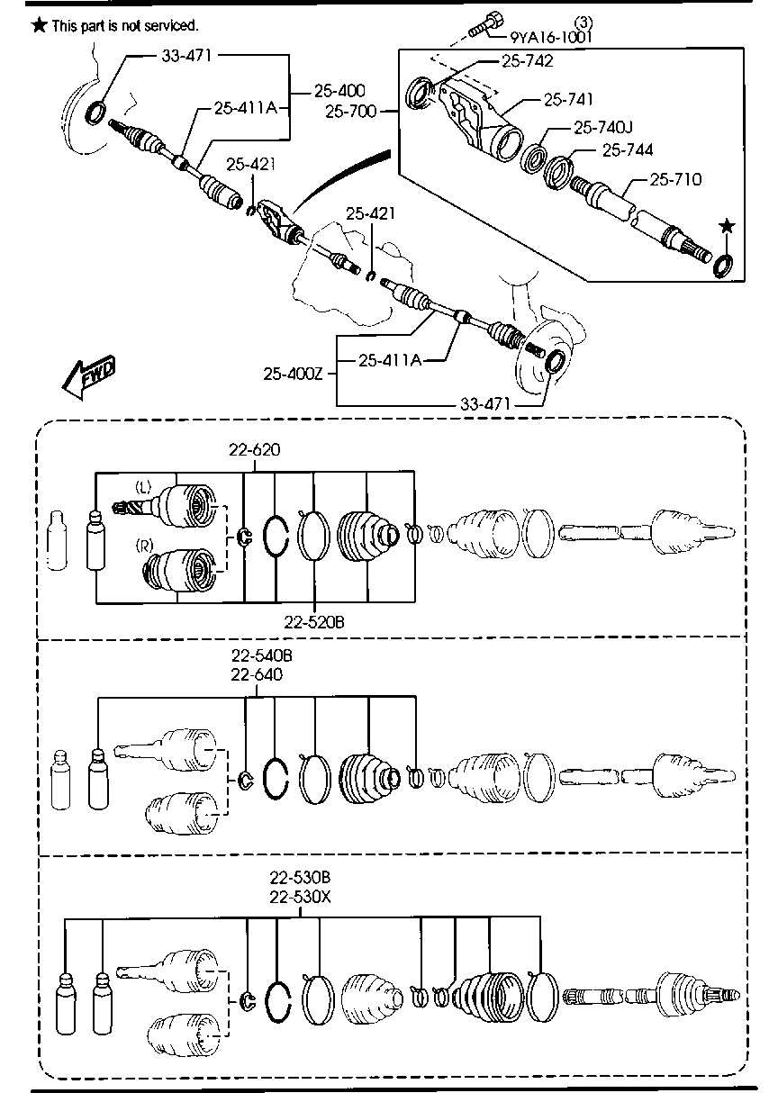 MAZDA GP18-25-50XB - Nivelsarja, vetoakseli inparts.fi