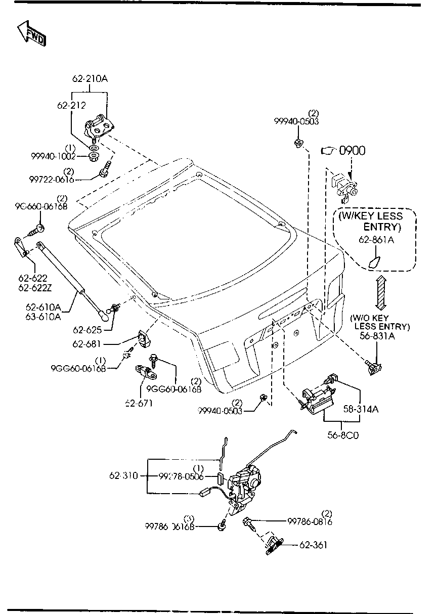 KIA 99940-1002 - Mutteri, pakosarja inparts.fi