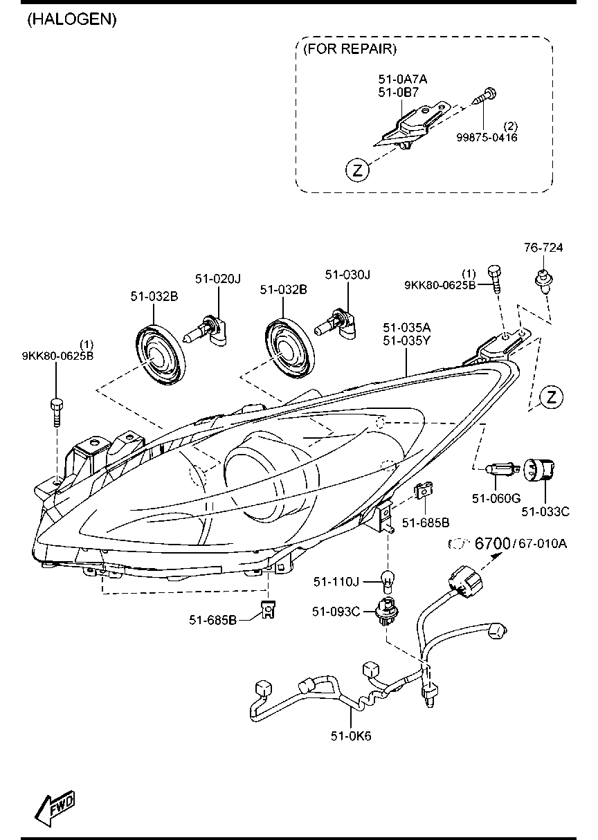 MAZDA BBP2-51-0L0L - Ajovalo inparts.fi