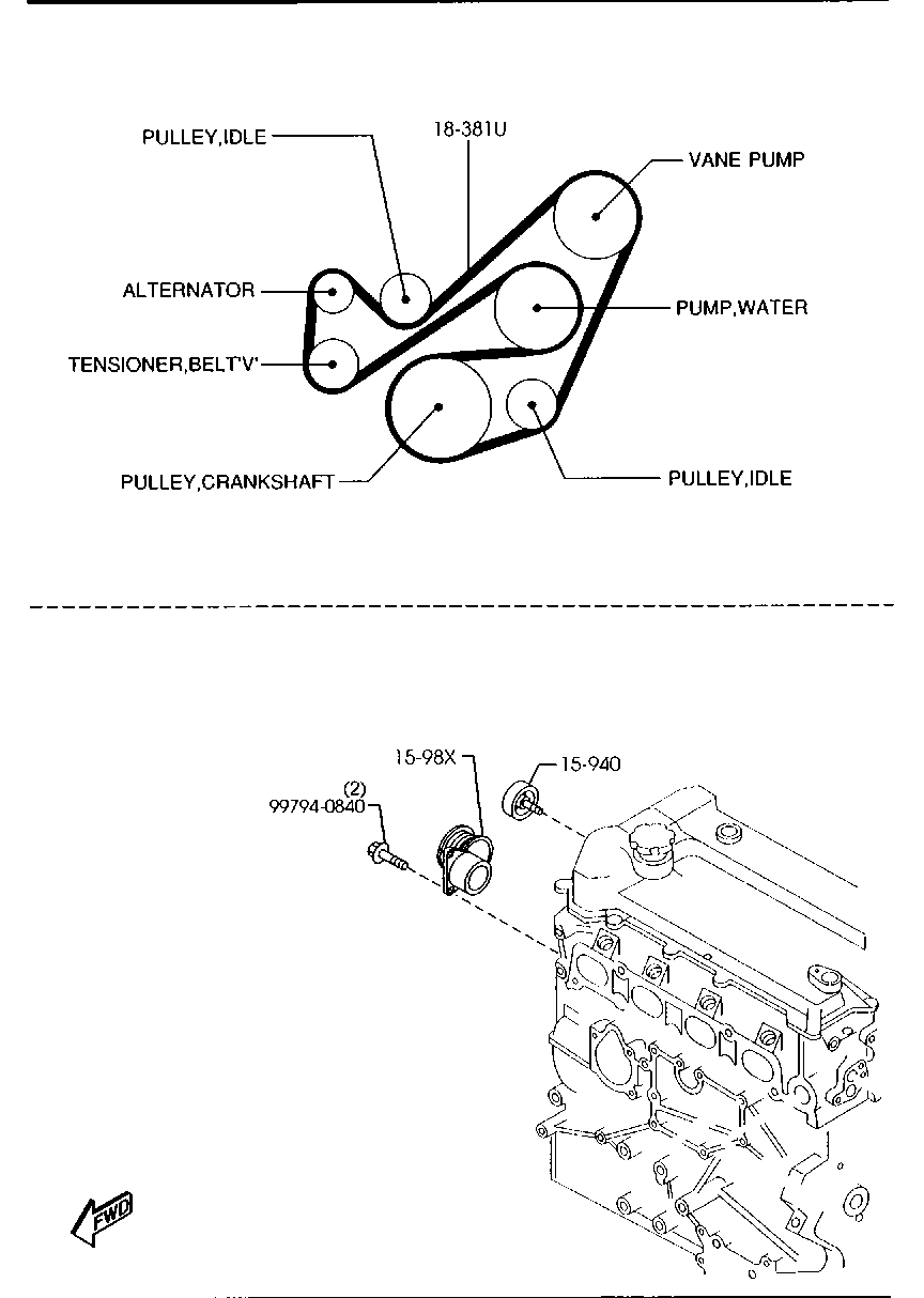 MAZDA LF17-15-980A - Hihnankiristin, moniurahihna inparts.fi