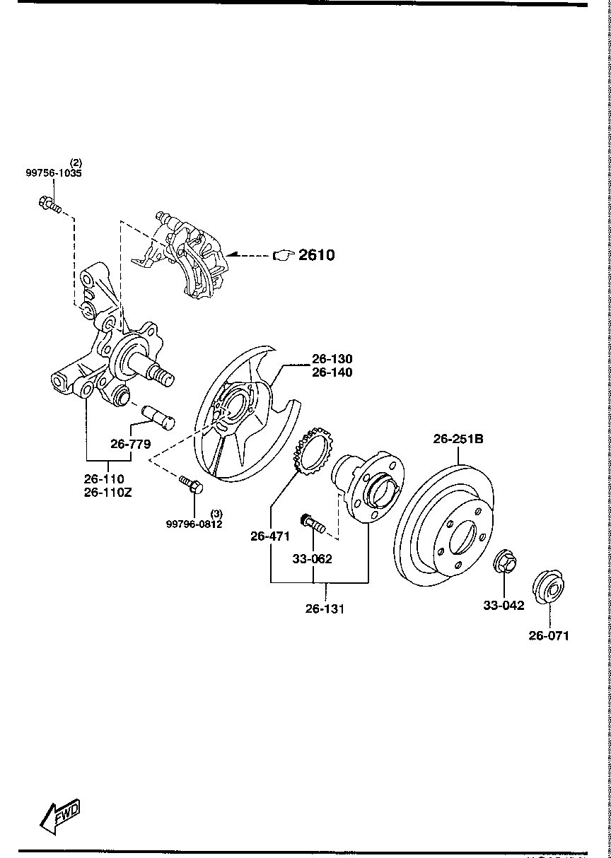 Mitsubishi GA5Y-26-251C - Jarrulevy inparts.fi