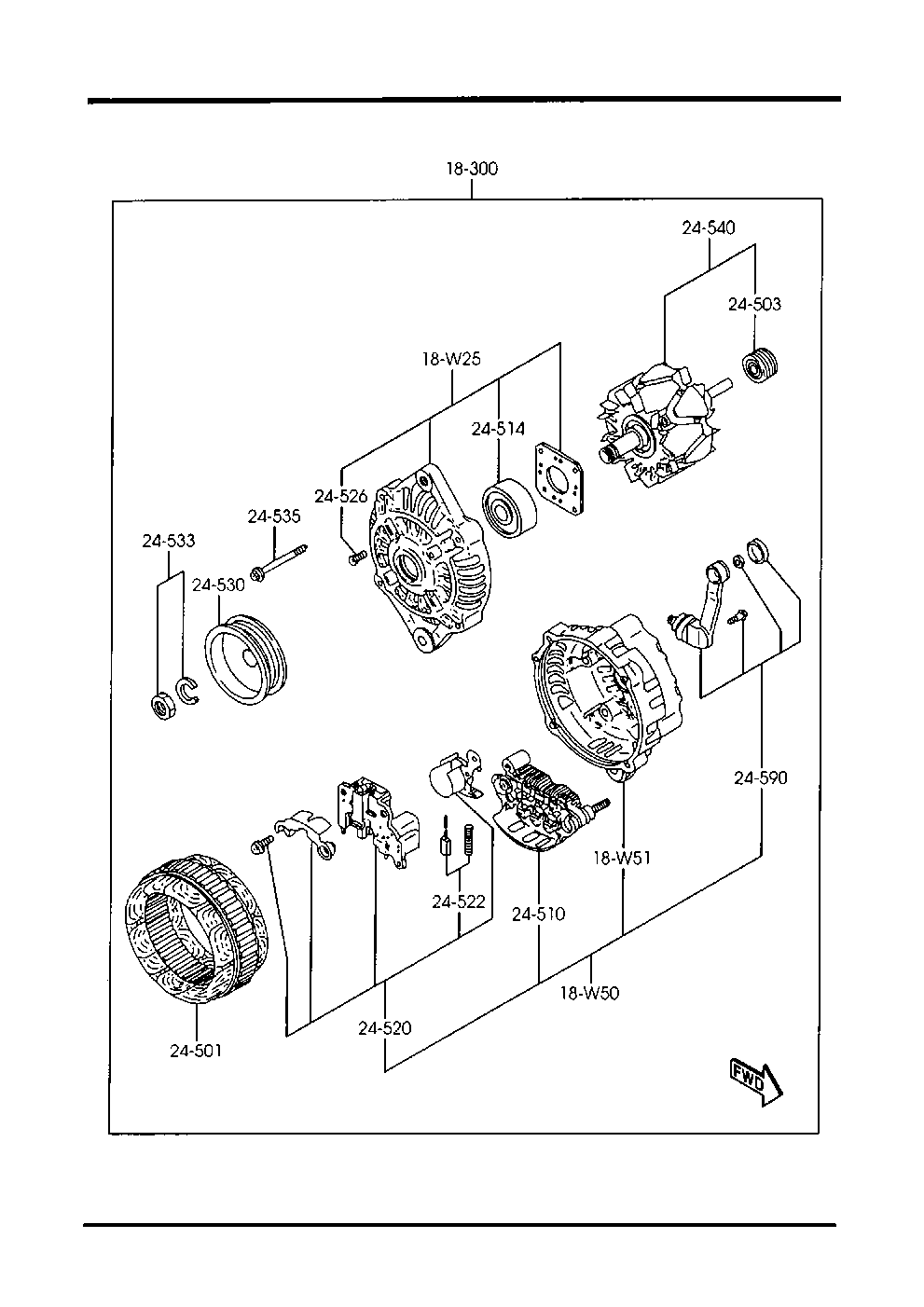 MAZDA K801-18-W27 - Hihnapyörä, laturi inparts.fi