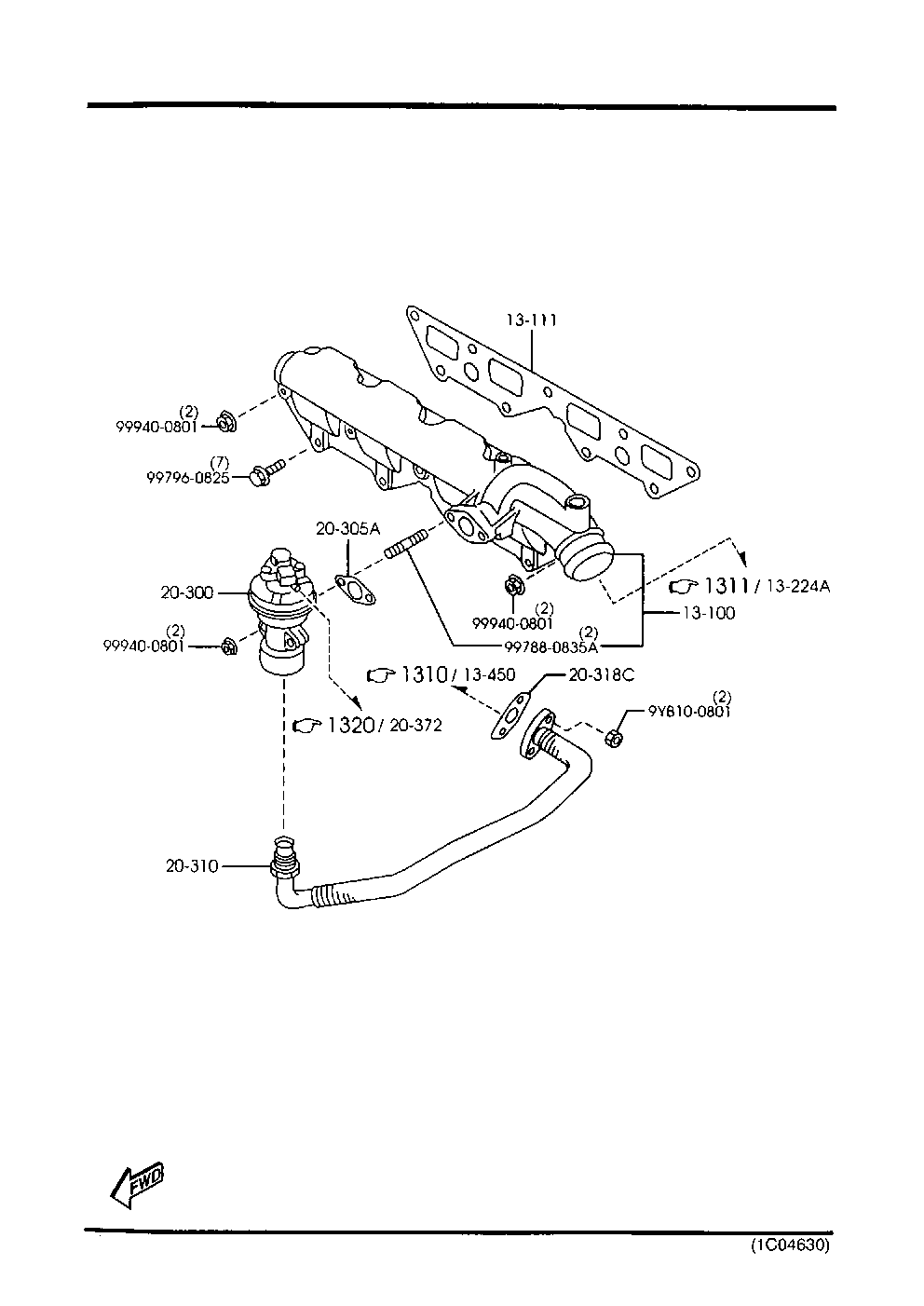 MAZDA RF2A-13-111A - Tiiviste, imusarja inparts.fi