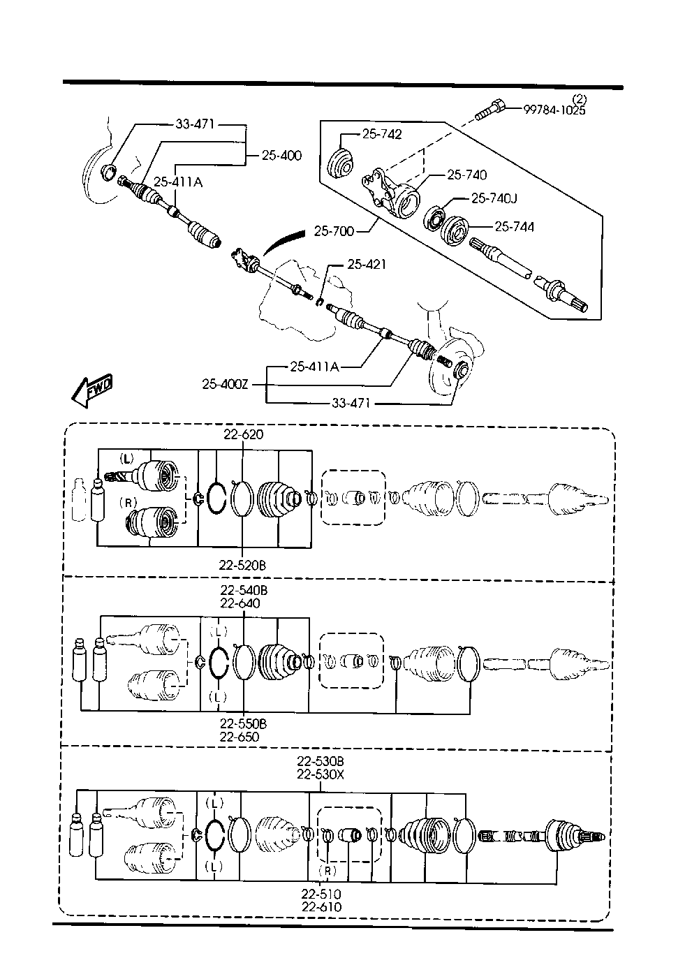 MAZDA FZ11-22-550 - Paljekumi, vetoakseli inparts.fi